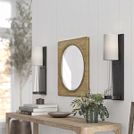 Бра на прозрачном штативе с тканевым абажуром в форме цилиндра Conciseness варинант исполнения - 5 | Loft Concept в Орле