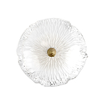 Бра в форме прозрачного стеклянного цветка с рельефной текстурой Textured Glass варинант исполнения - 3 | Loft Concept в Орле