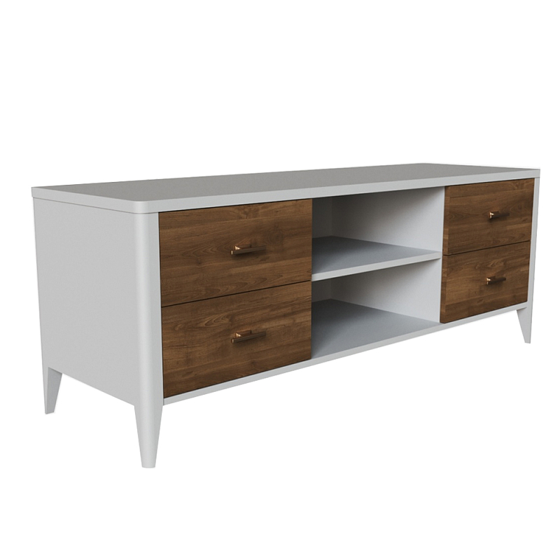 ТВ-тумба с 4-мя ящиками и полками Tasteful Furniture Слоновая кость  в Орле | Loft Concept 