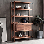 Стеллаж в гостиную для книг Moon Walnut Furniture варинант исполнения - 4 | Loft Concept в Орле