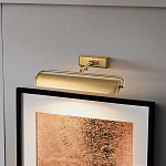 Светильник для картин цвета состаренная латунь с широким плафоном на прямоугольном основании Elstead Lighting варинант исполнения - 12 | Loft Concept в Орле