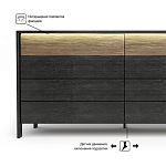 Комод 8 ящиков с подсветкой на рельефном фасаде Warm Industrial варинант исполнения - 6 | Loft Concept в Орле
