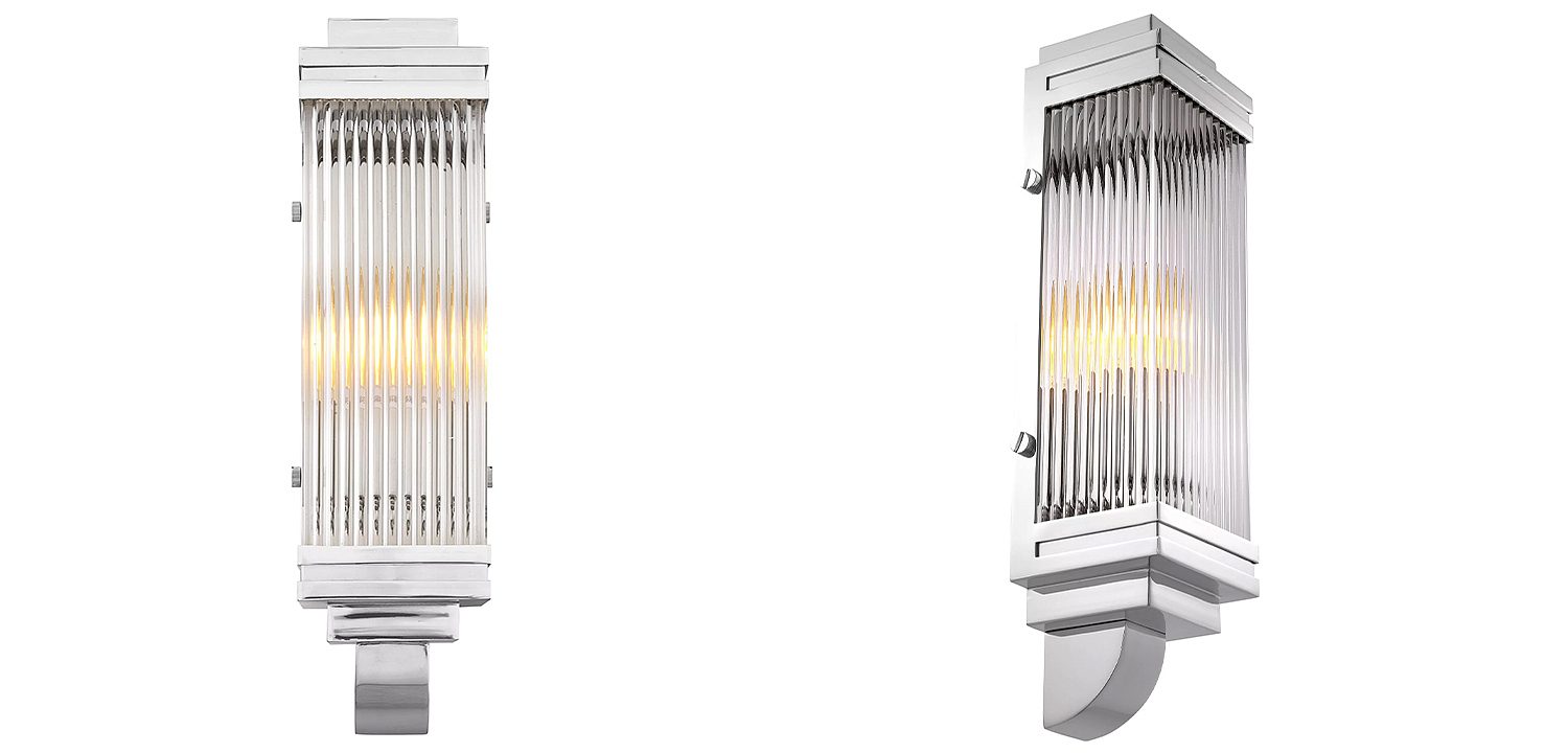 Бра Eichholtz Wall Lamp Bassett Nickel Бра Eichholtz Wall Lamp Bassett Nickel - Loft-Concept в Орле