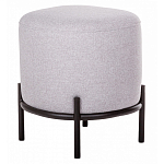 Круглый пуф на металлических ножках с обивкой из рогожки Casey Poof варинант исполнения - 2 | Loft Concept в Орле