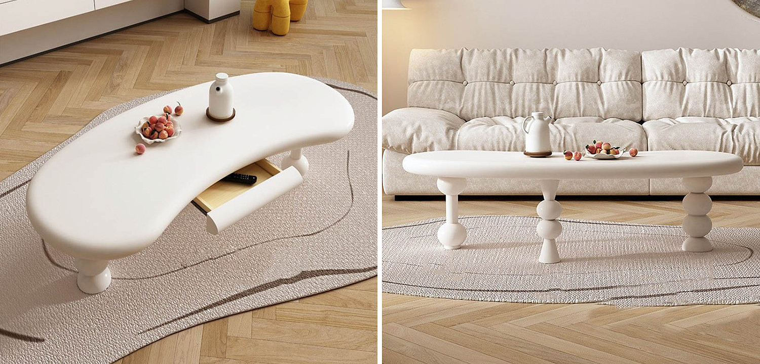 Кофейный стол с ящиком Martina Unique Shape Coffee Table Кофейный стол с ящиком Martina Unique Shape Coffee Table - Loft-Concept в Орле