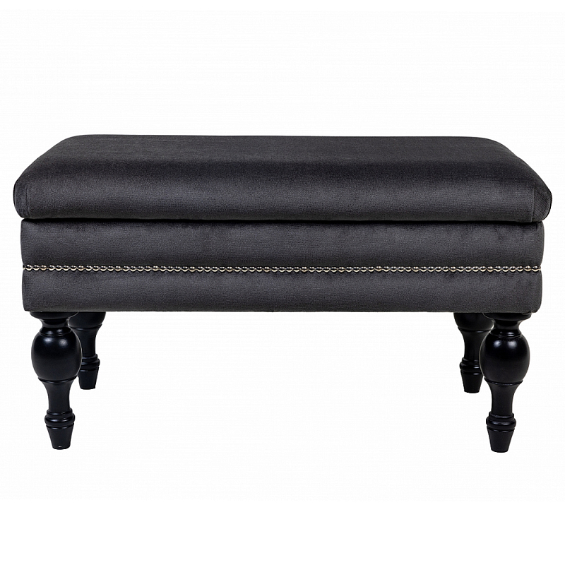 Мягкая банкетка с зоной для хранения Casket Dark Grey Черный Темно-серый Мягкая банкетка с зоной для хранения Casket Dark Grey Черный Темно-серый в Орле | Loft Concept