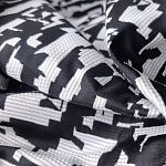 Мебельная ткань Жаккард черно-белый принт 145 см T2-126 варинант исполнения - 2 | Loft Concept в Орле