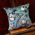 Подушка декоративная с изображением птицы в саду Chinoiserie Birds in the Garden Cushion варинант исполнения - 2 | Loft Concept в Орле