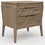 Тумба прикроватная из массива дуба с 2-мя ящиками Tasteful Furniture варинант исполнения - 1 | Loft Concept в Орле