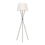 Торшер на трех тонких перекрещенных ножках с белым конусным абажуром из льна Feiss варинант исполнения - 5 | Loft Concept в Орле