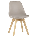 Стул с основой из пластика и мягким сиденьем Arvika Beige варинант исполнения - 1 | Loft Concept в Орле