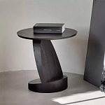 Дизайнерский журнальный столик чёрный с круглой столешницей Arycy варинант исполнения - 5 | Loft Concept в Орле