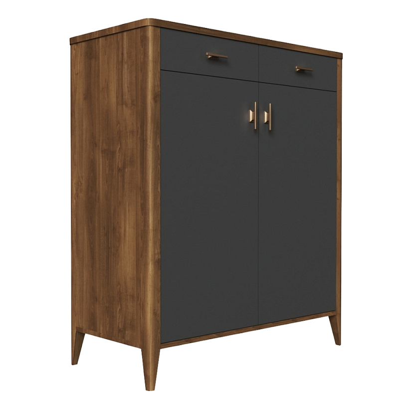 Комод с двумя дверками и ящиками Tasteful Furniture Коричневый Серый Комод с двумя дверками и ящиками Tasteful Furniture Коричневый Серый в Орле | Loft Concept