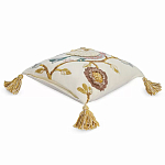 Чехол на подушку с кисточками и вышивкой птиц Ethnic mix Birds Square варинант исполнения - 1 | Loft Concept в Орле