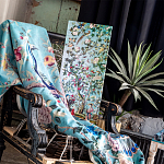 Постер на холсте в стиле шинуазри с изображением сада Chinoiserie Imperial Peach Garden Poster варинант исполнения - 3 | Loft Concept в Орле