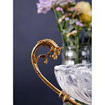 Чаша из прозрачного рельефного стекла на бронзовой подставке Eden Garden варинант исполнения - 3 | Loft Concept в Орле