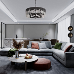 Люстра круглая из матового черного металла с подвесками из прозрачных стеклянных трубок Noir Tubes варинант исполнения - 12 | Loft Concept в Орле