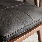 Кресло c каркасом из массива дерева и мягкой кожаной обивкой Walnut Armchair варинант исполнения - 7 | Loft Concept в Орле