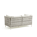 Диван садовый с плетеными ремешками и спинкой  Kleo варинант исполнения - 6 | Loft Concept в Орле