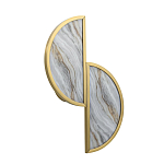 Бра с двумя полукруглыми плафонами из искусственного алебастра в бронзовой оправе Marbella варинант исполнения - 6 | Loft Concept в Орле