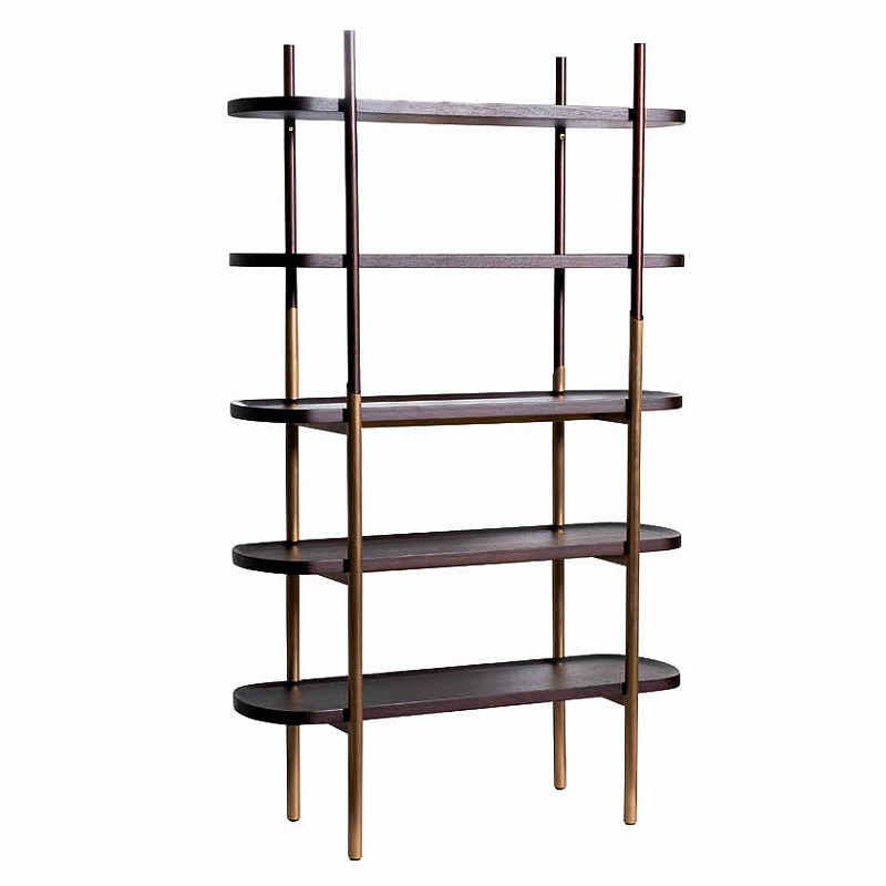 Стеллаж Agostin Rack Латунь Шоколад в Орле | Loft Concept 