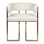 Стул букле бежевый с каркасом цвета матовое золото Tactility варинант исполнения - 1 | Loft Concept в Орле