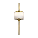 Бра вертикальное с белым полукруглым плафоном и длинным стержнем S Kichler варинант исполнения - 1 | Loft Concept в Орле