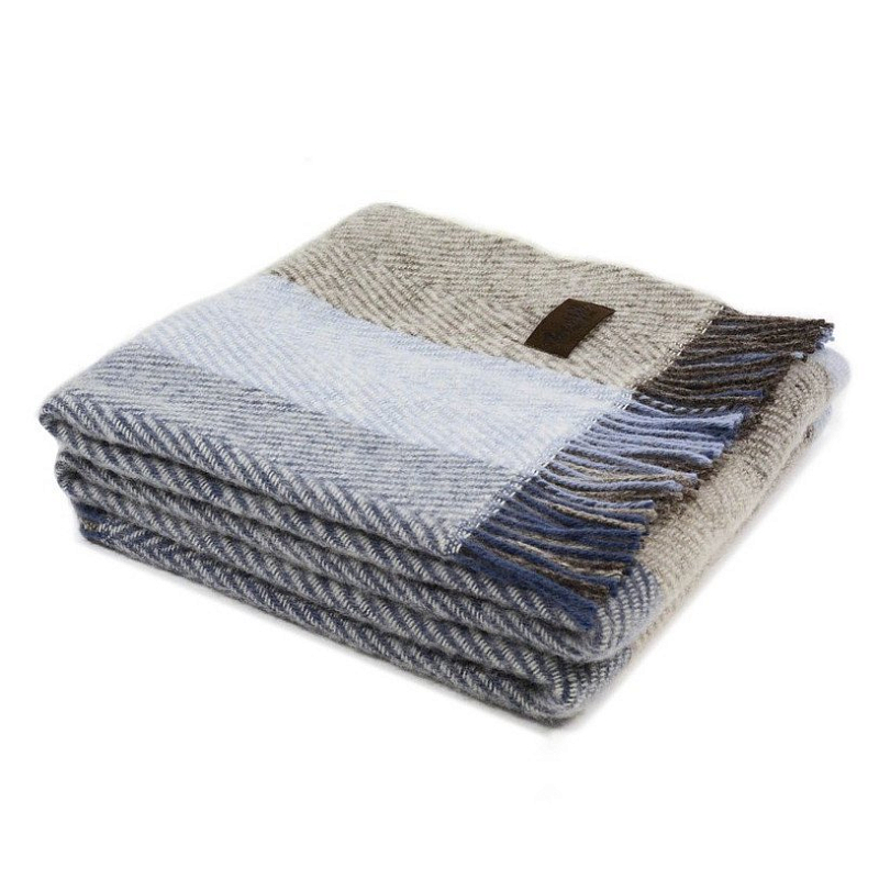 Плед VADSO SPINA 1002 Marzotto Серый Голубой в Орле | Loft Concept 