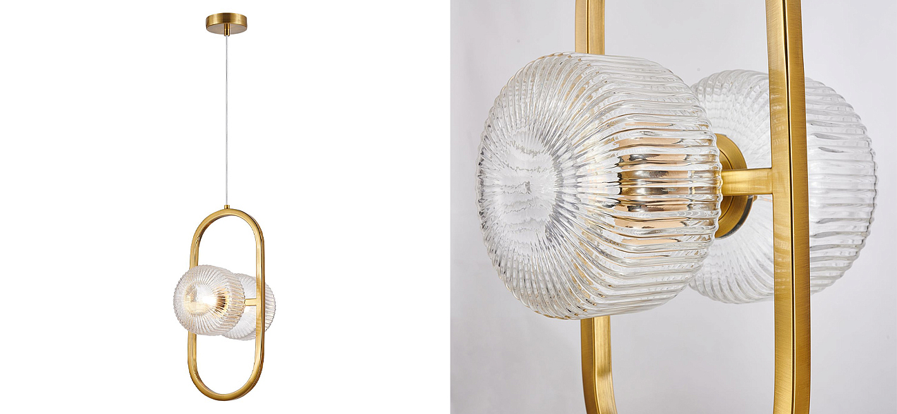 Подвесной светильник с рельефными плафонами Blown Glass Подвесной светильник с рельефными плафонами Blown Glass - Loft-Concept в Орле