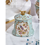 Шкатулка голубого цвета с рисунком и состаренным эффектом Eden Garden варинант исполнения - 9 | Loft Concept в Орле