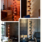 Торшер с каркасом из множества полок Links варинант исполнения - 3 | Loft Concept в Орле