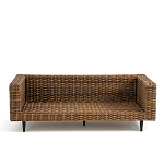 Трехместный садовый диван из плетеного пластика Matteo варинант исполнения - 8 | Loft Concept в Орле