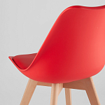 Стул с основой из пластика и мягким сиденьем Arvika Red варинант исполнения - 6 | Loft Concept в Орле