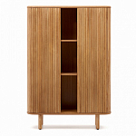 Буфет из ясеневого шпона с открытыми полками и 2-мя раздвижными дверями Toinette варинант исполнения - 2 | Loft Concept в Орле