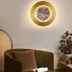 Бра в форме диска цвета латунь Brass Borders варинант исполнения - 4 | Loft Concept в Орле