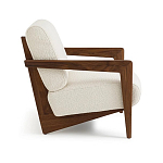 Кресло с обивкой из белого букле Armchair White Boucle варинант исполнения - 1 | Loft Concept в Орле