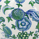 Ваза с зелено-голубым цветочным узором на белом фоне 47 см Blue & White Ornament варинант исполнения - 2 | Loft Concept в Орле