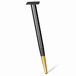 Стол обеденный с коричневой прямоугольной столешницей из керамики на четырех металлических ножках Brown Ceramics варинант исполнения - 3 | Loft Concept в Орле