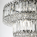 Круглая люстра с хрустальным декором Harmonica Crystal Round Chrome Chandelier варинант исполнения - 2 | Loft Concept в Орле