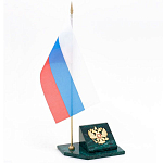 Флагшток с гербом России из натурального камня змеевик Stone Flagpole варинант исполнения - 2 | Loft Concept в Орле