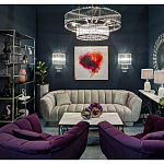 Диван трехместный велюровый серый Island of Comfort варинант исполнения - 5 | Loft Concept в Орле