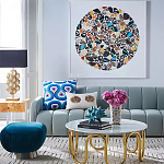 Дизайнерский журнальный столик чёрный с круглой столешницей Arycy варинант исполнения - 1 | Loft Concept в Орле