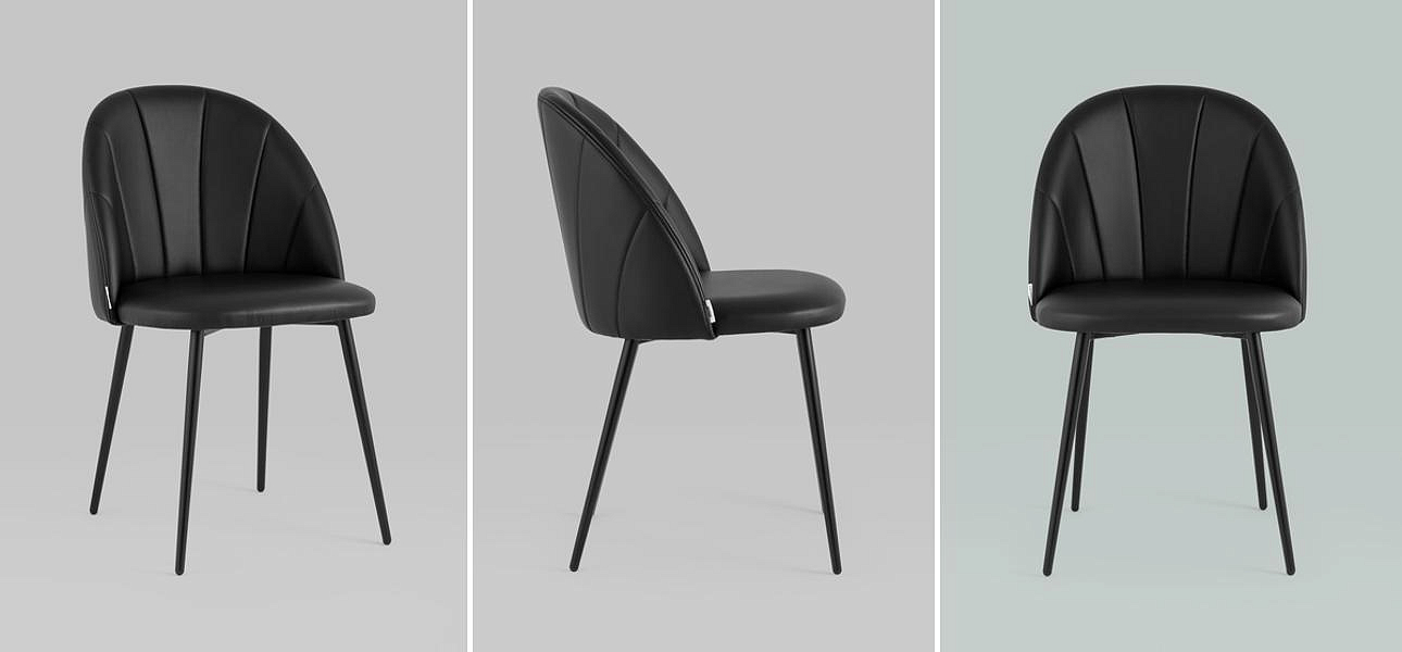 Стул Balsari S Chair Черная Экокожа Стул Balsari S Chair Черная Экокожа - Loft-Concept в Орле