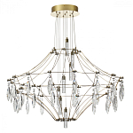 Люстра подвесная из металла с прозрачными подвесками из хрусталя Quasar 93 варинант исполнения - 2 | Loft Concept в Орле