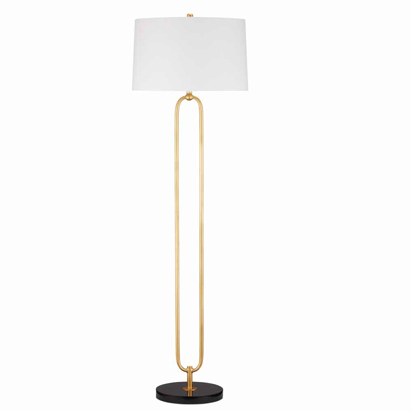 Торшер на овальном каркасе Lamp Paperclip Золотой Черный Мрамор Nero Слоновая кость Торшер на овальном каркасе Lamp Paperclip Золотой Черный Мрамор Nero Слоновая кость в Орле | Loft Concept