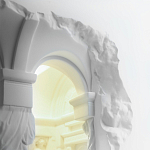 Встраиваемый в стену гипсовый светильник под покраску с колоннами и арками в античном стиле Antiquity Athena варинант исполнения - 14 | Loft Concept в Орле