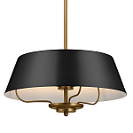 Подвесной светильник с конусовидным металлическим абажуром черного цвета Kichler варинант исполнения - 1 | Loft Concept в Орле