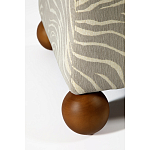 Банкетка Wakonda Gray Zebra с деревянными шариками  варинант исполнения - 5 | Loft Concept в Орле