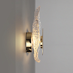 Бра с рельефным волнообразным стеклянным плафоном и вставкой из мрамора Liquid Stone варинант исполнения - 2 | Loft Concept в Орле