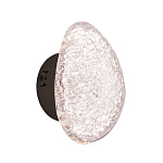 Бра с прозрачным рельефным плафоном на черном металлическом основании Iona варинант исполнения - 1 | Loft Concept в Орле